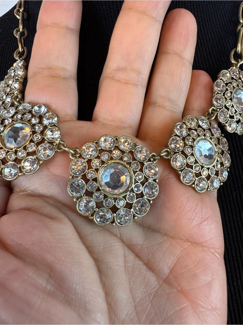 J. Crew | Rhinestone Medallion Necklace